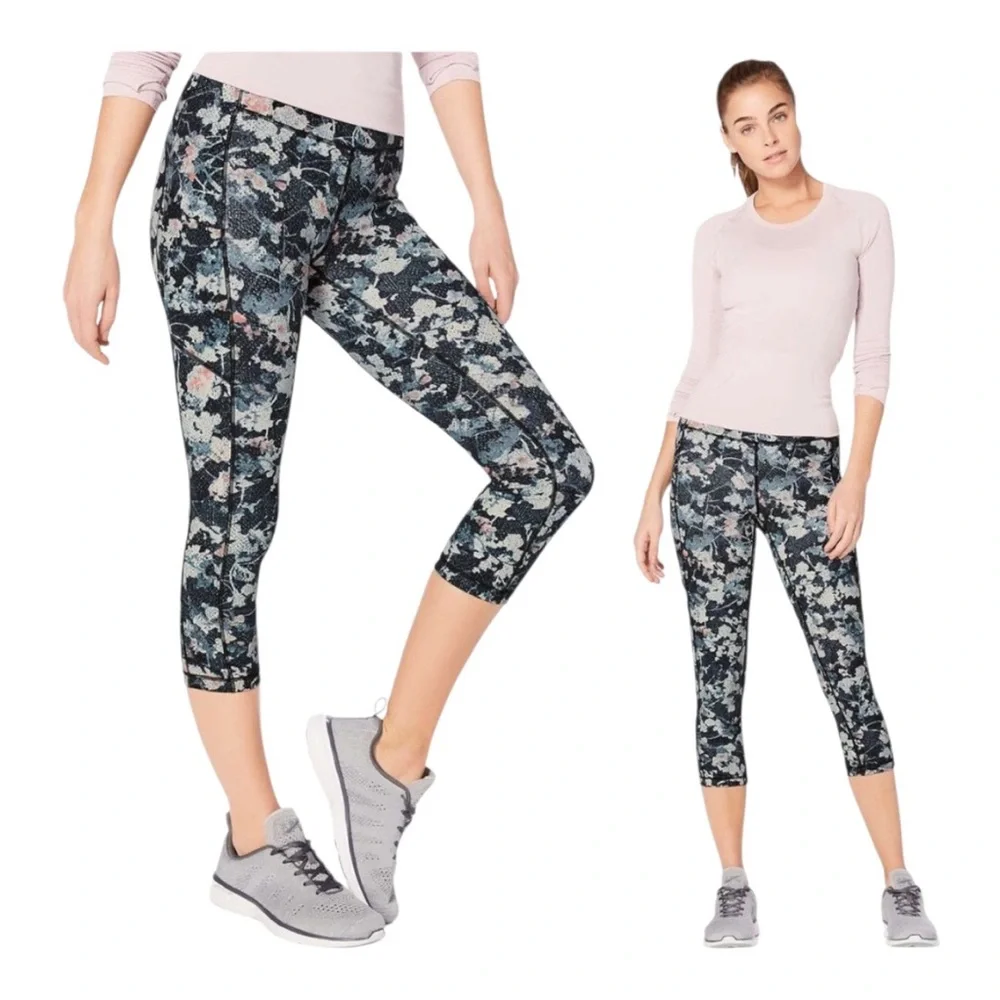 Lululemon Spring Bloom Spring Up Crop Leggings Size 10 - Picture 1 of 7